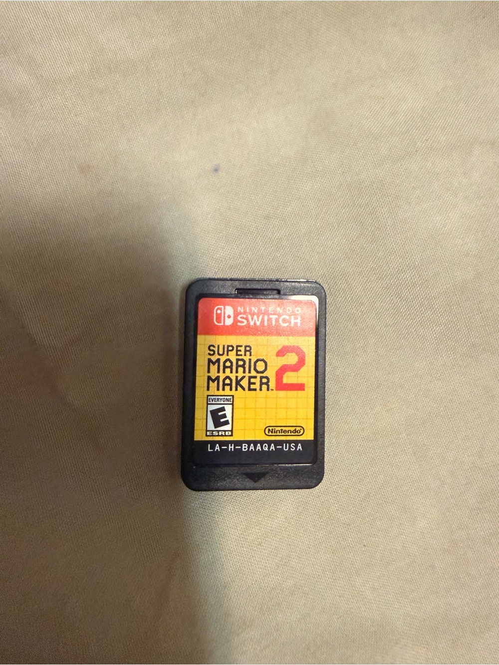 Nintendo Switch Super Mario Maker 2 Game Card - Yellow & Red Label